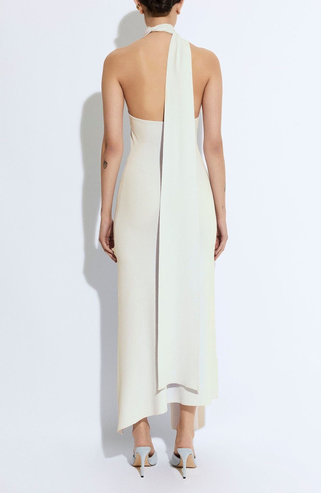 LAPOINTE Matte Viscose Halterneck Dress (Women) | Nordstrom
