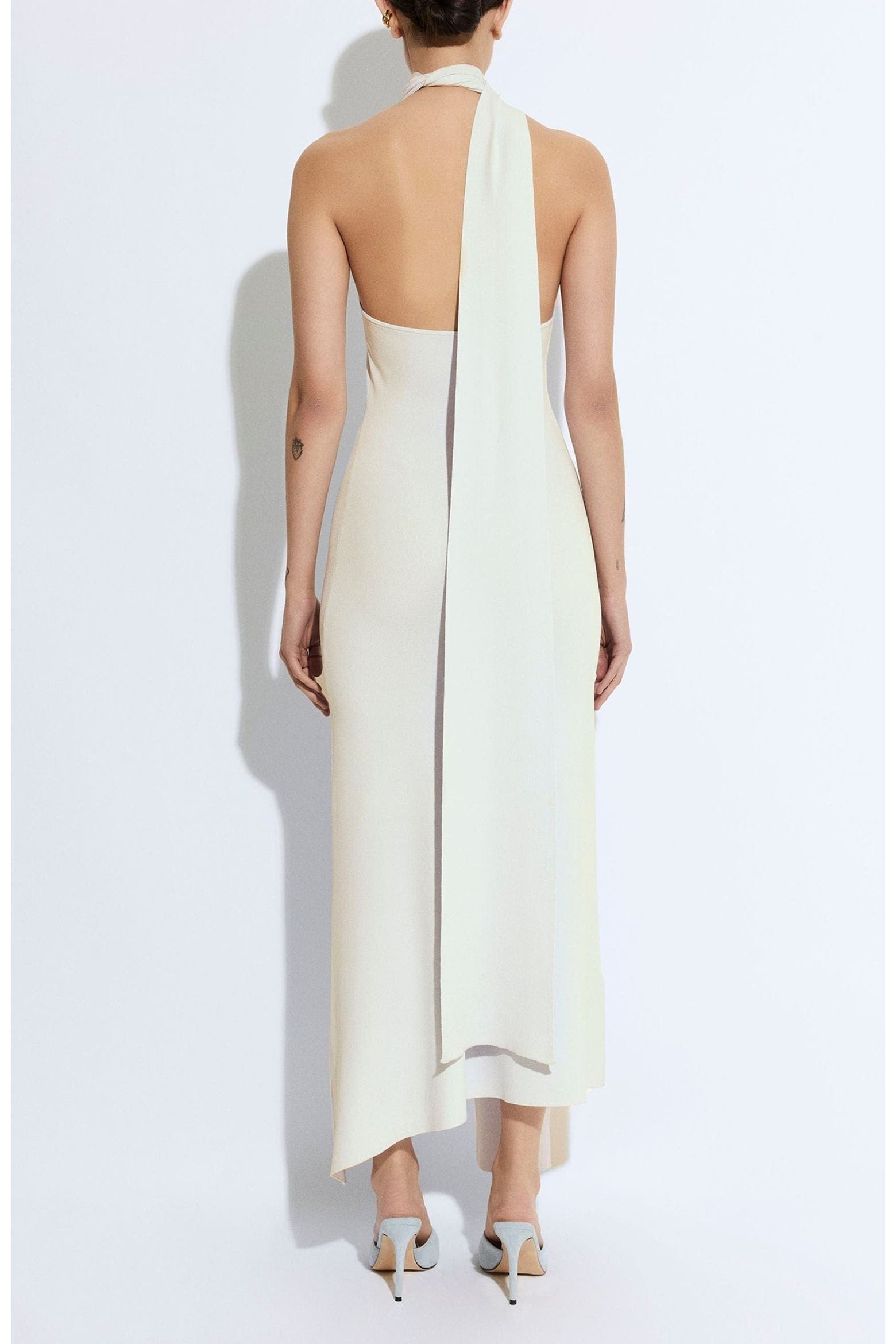 Matte Rack Cards LAPOINTE Matte Viscose Halterneck Dress (Women) | Nordstrom