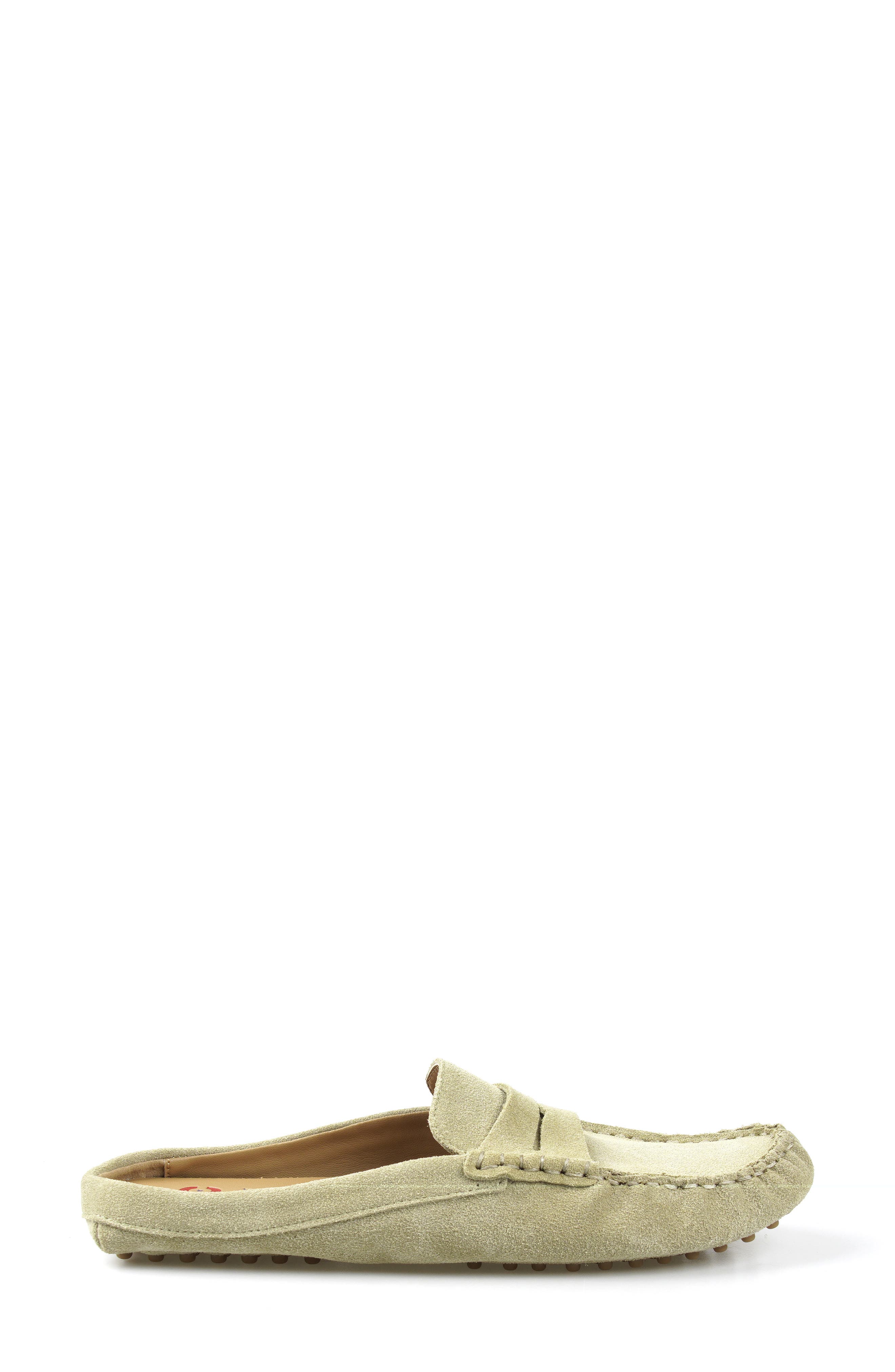 Hawlie Flat Leather Mule, Alternate, color, LIGHT GREEN