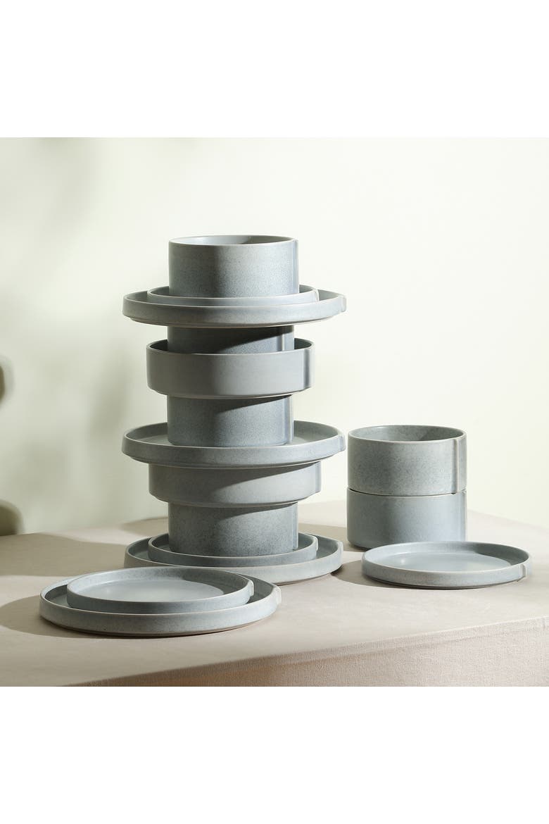 Bao Stoneware 24-Piece Dinnerware Set, Alternate, color, Blue-Grey