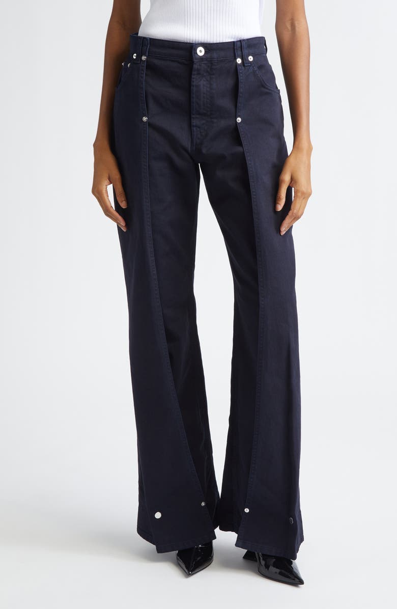 Jean Paul Gaultier Paneled Denim Jeans, Main, color, Navy