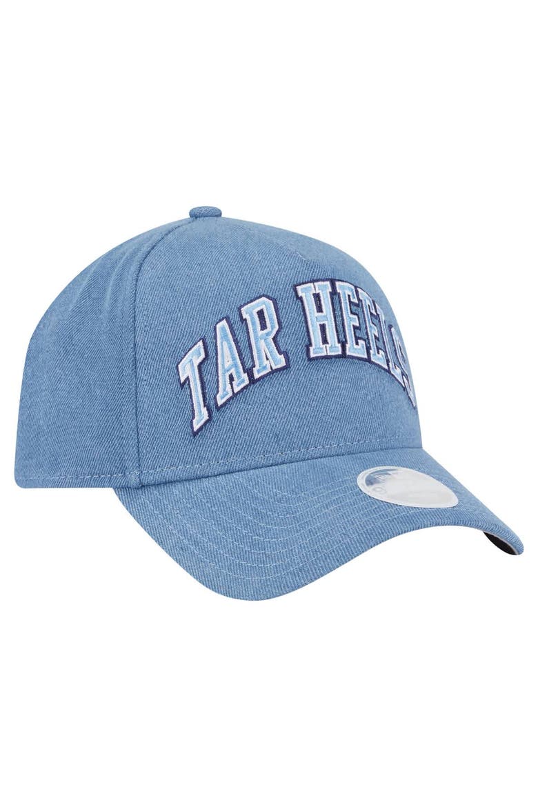 Women's New Era Denim North Carolina Tar Heels A-Frame 9FORTY Adjustable Hat, Alternate, color, Denim