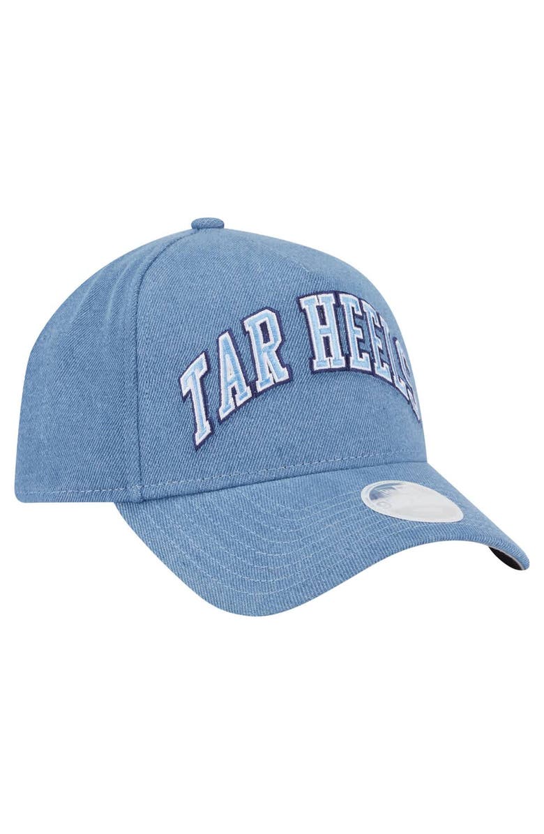 New Era Women's New Era Denim North Carolina Tar Heels A-Frame 9FORTY Adjustable Hat, Alternate, color, Denim