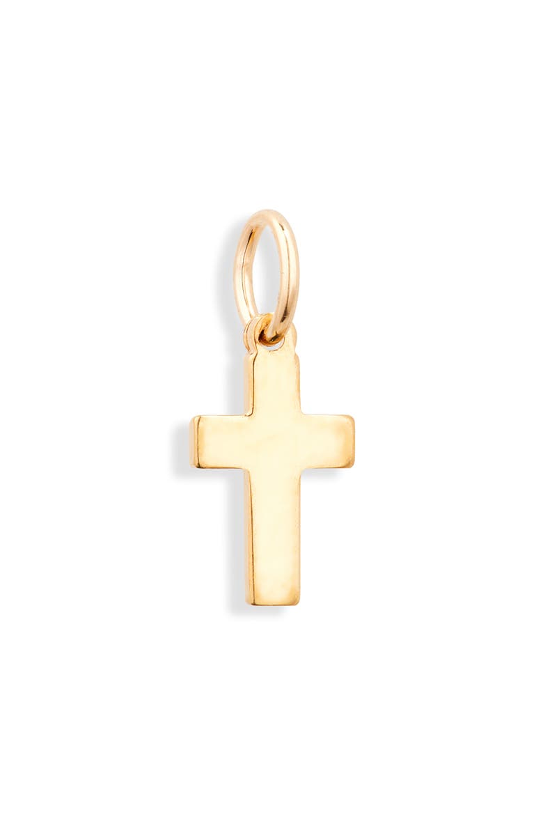 Simple Cross Charm, Main, color, GOLD FILL