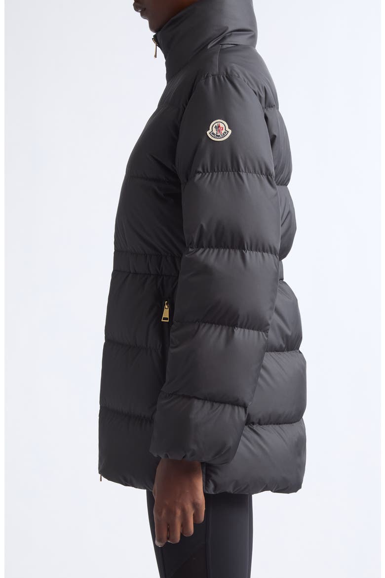 Brossette Down Puffer Jacket, Alternate, color, BLACK