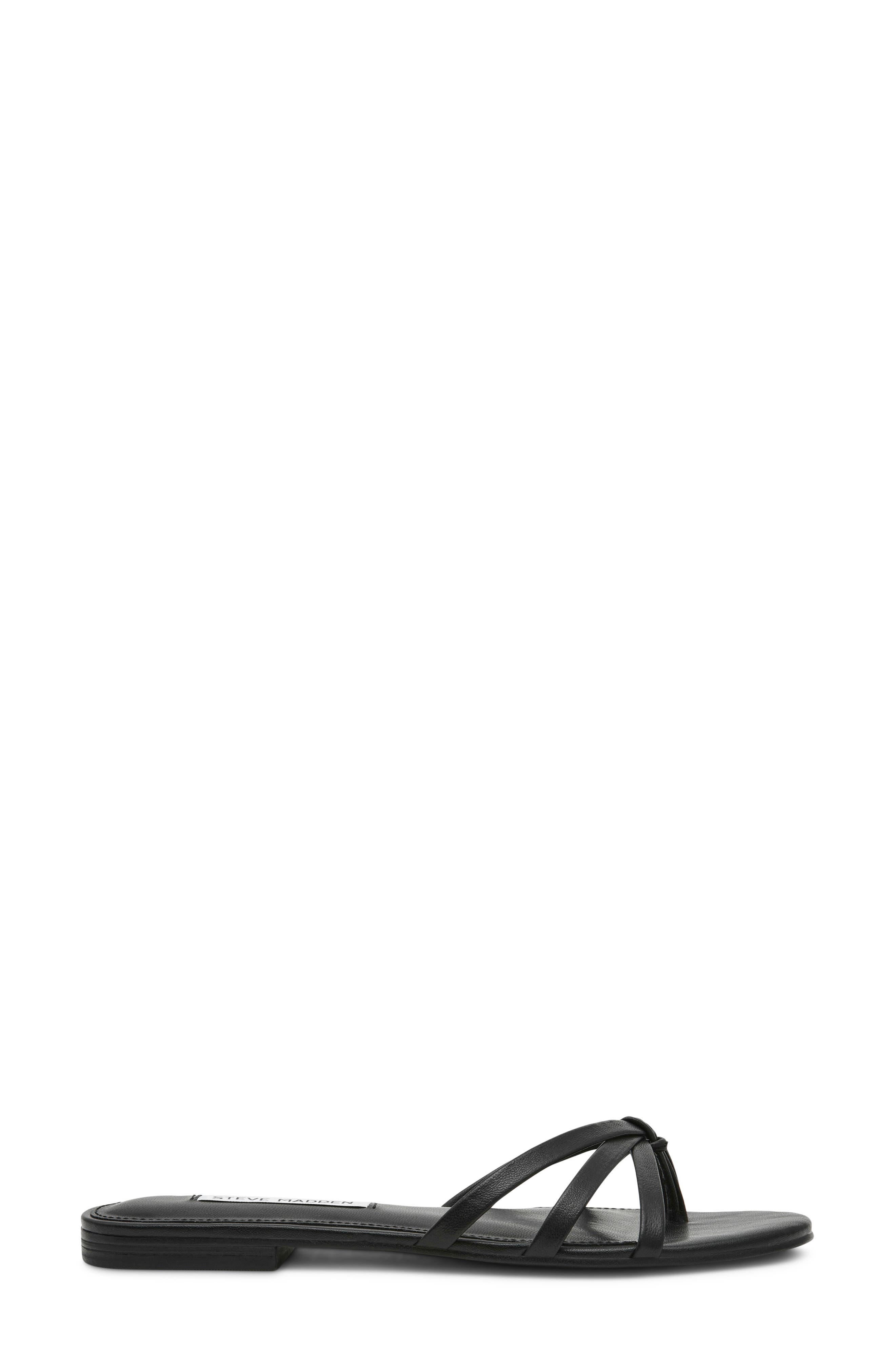Steve Madden Calissi Flip Flop, Alternate, color, Black Leather