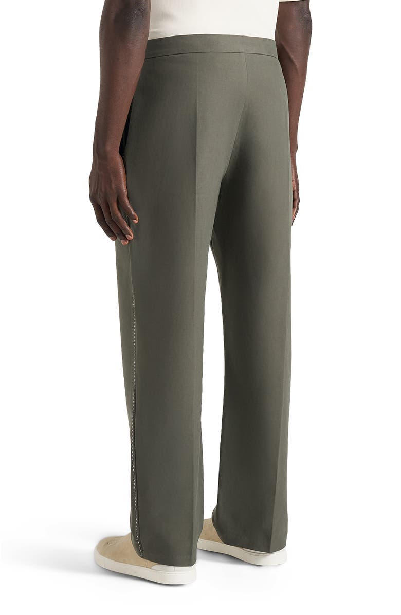 Manière De Voir Henri Foldover Trousers, Alternate, color, Olive