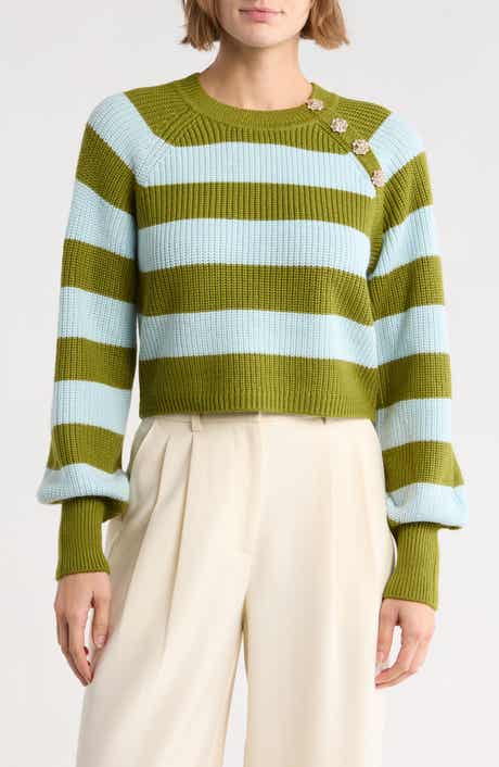 Cinq à Sept Keren Button Shoulder Sweater