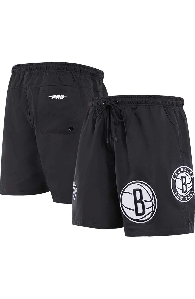 PRO STANDARD Men's Pro Standard Black Brooklyn Nets Classics Woven Shorts, Main, color, Black