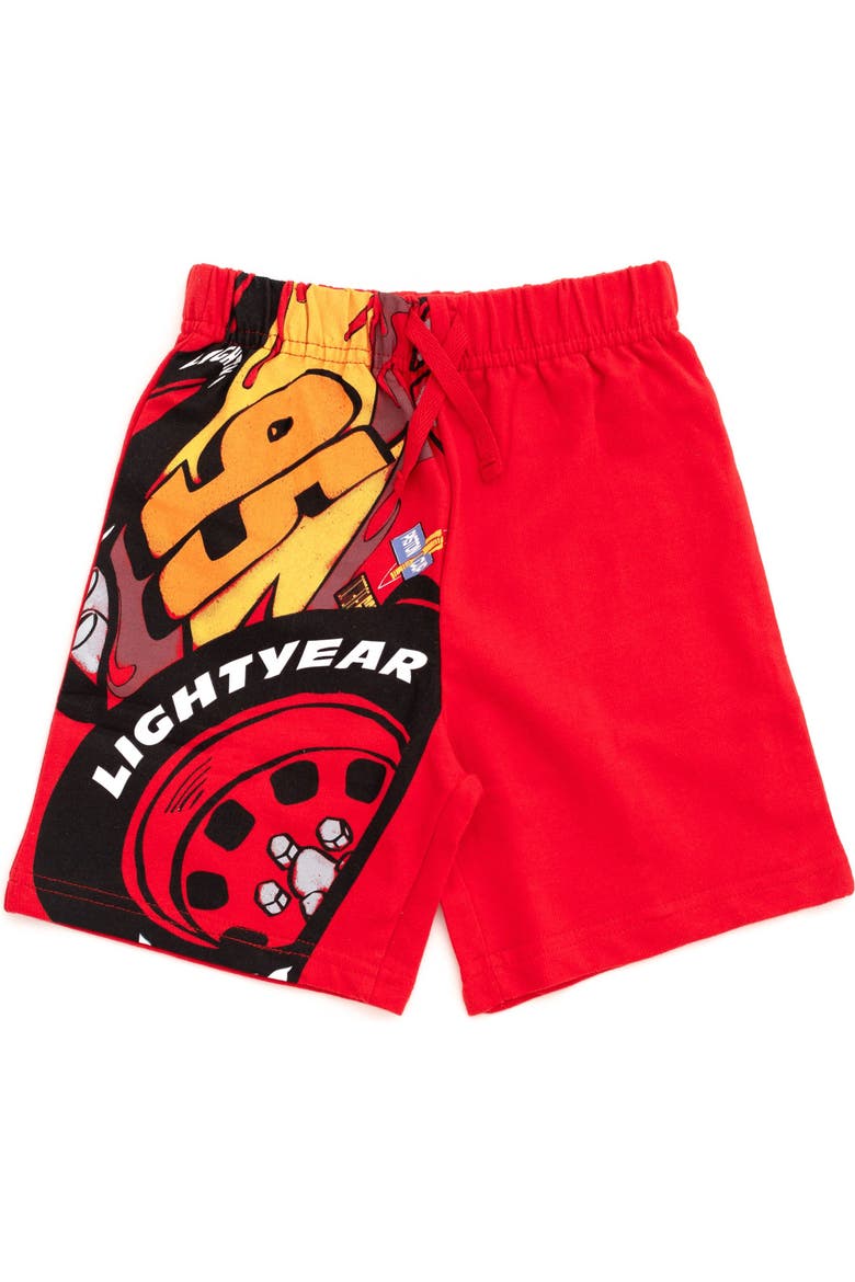 Cars Lightning McQueen 2-Piece Hooded Tee and Shorts Set, Alternate, color, Lightning McQueen Red