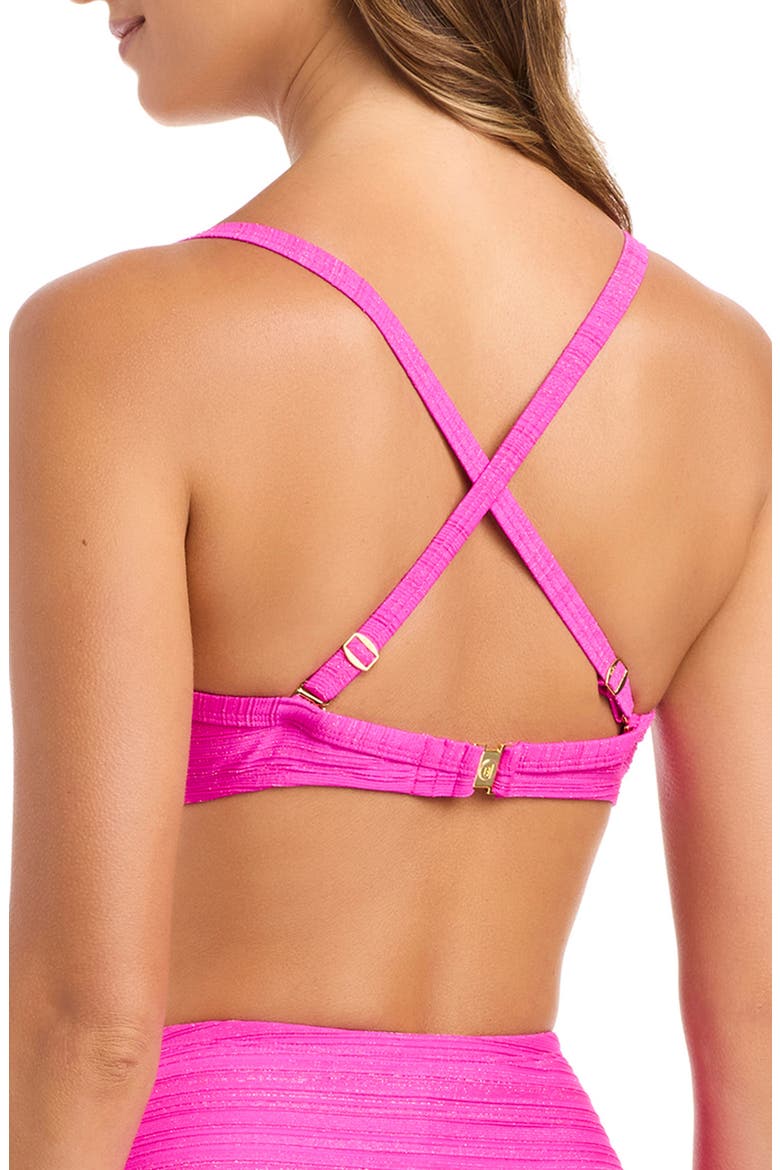 Metallic Underwire Bikini Top, Alternate, color, DAHLIA