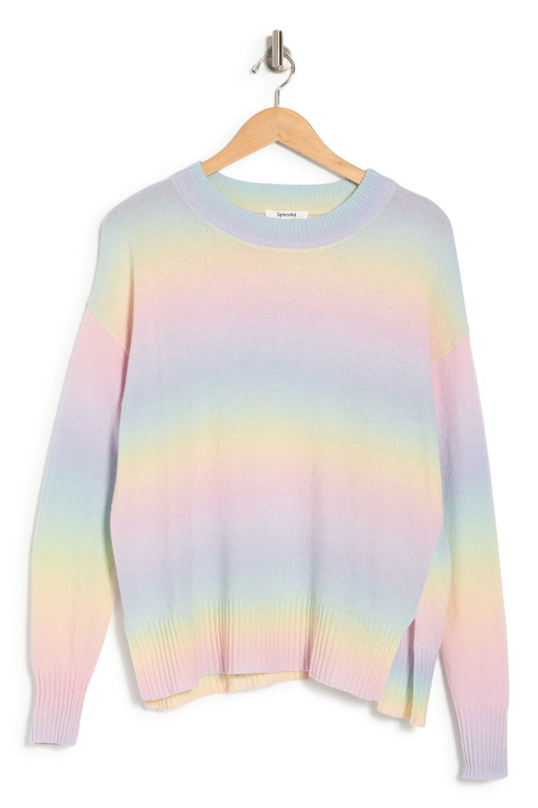 Adeline Tie Dye Sweater, Alternate, color, RAINBOW