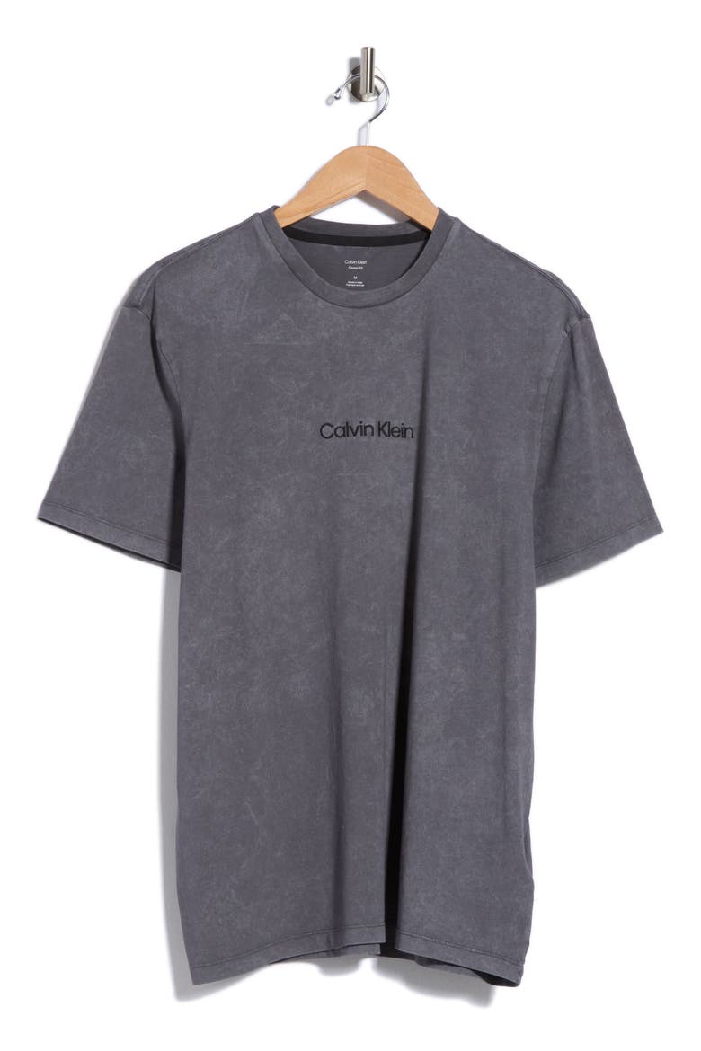 Garment Washed Chest Logo Tee, Alternate, color, GRAY PINSTRIPE