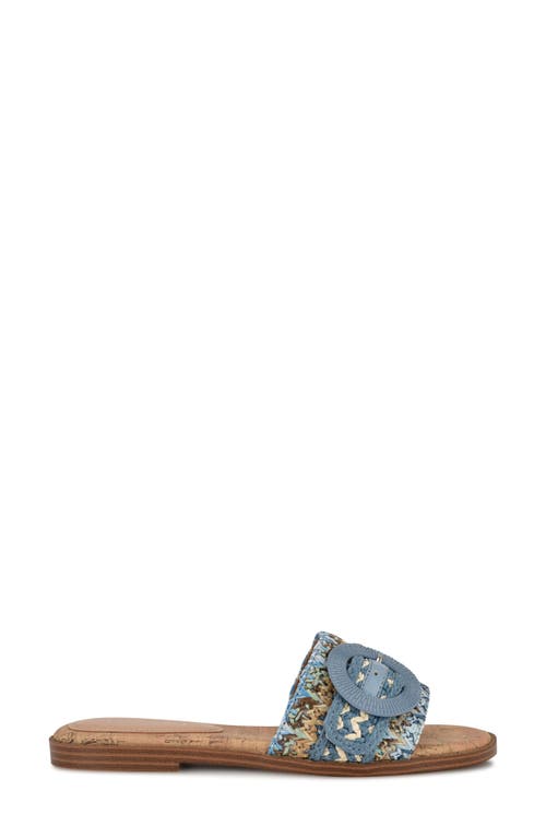 Nine West Pappy Slide Sandal In Medium Blue