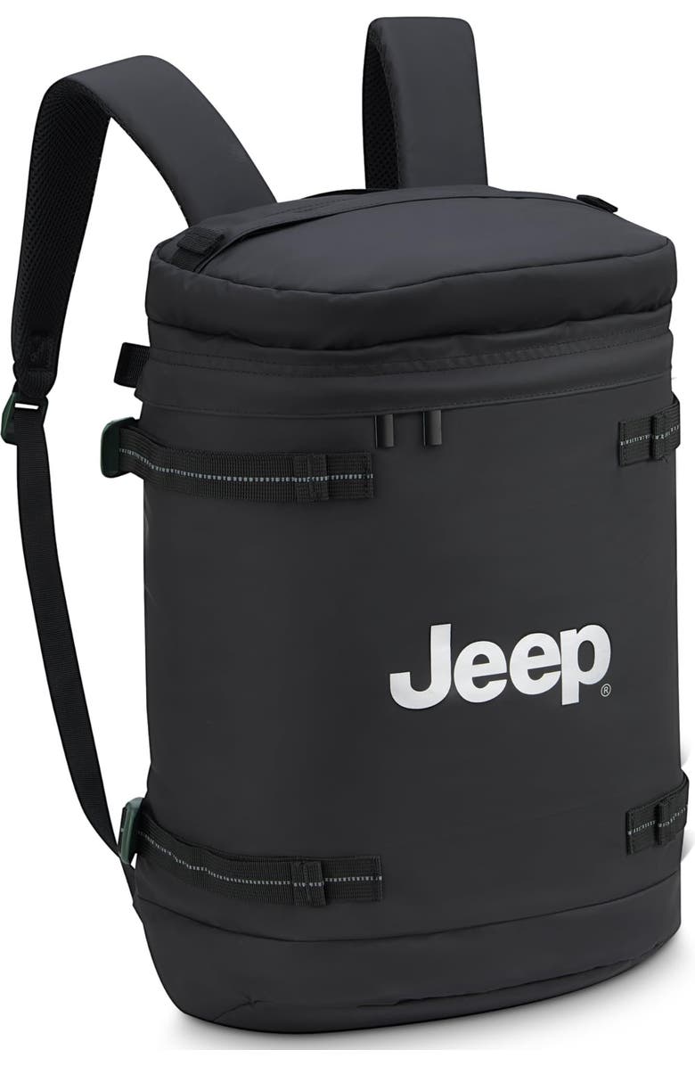 JEEP JS013C 15.6" Laptop Cylindrical Backpack, Main, color, Black