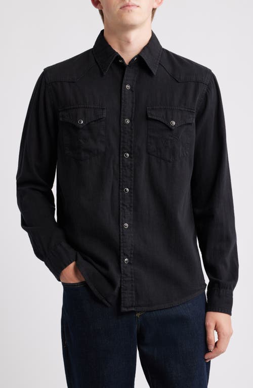 Ag Huston Classic Fit Western Snap-up Shirt In Black