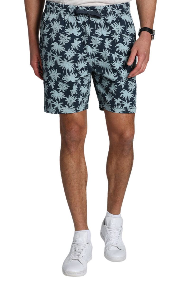 JACHS Palm Tree Print Pull-On Shorts, Main, color,