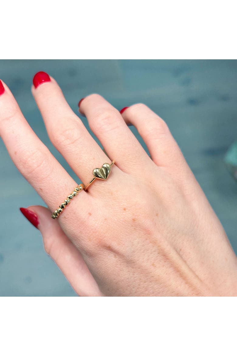 Gold Alternating Heart Band, Alternate, color, Yellow Gold