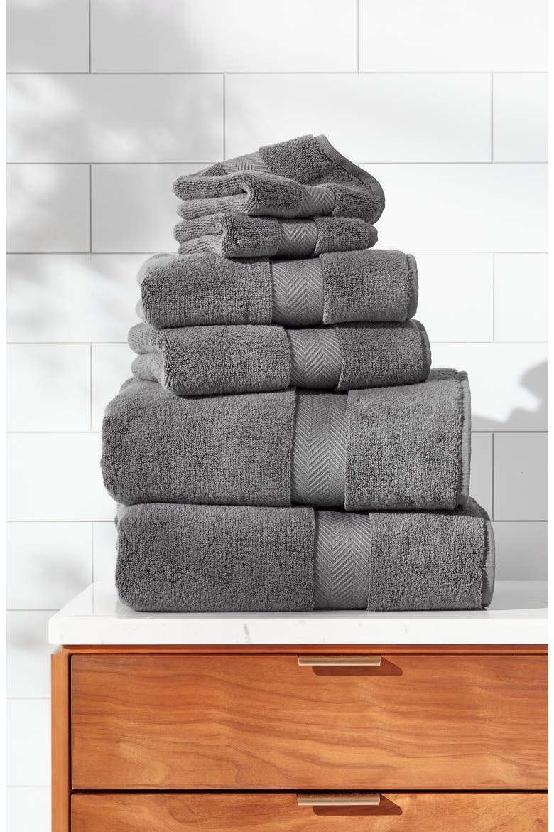 Organic Hydrocotton 6-Piece Towel Set $144 Value, Alternate, color, GREY ONYX