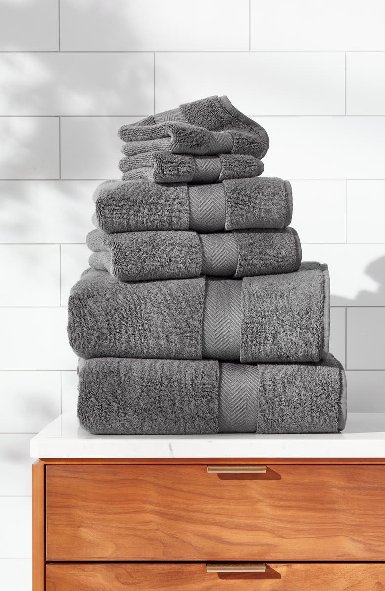 Nordstrom Organic Hydrocotton 6-Piece Towel Set $144 Value, Alternate, color, Grey Onyx