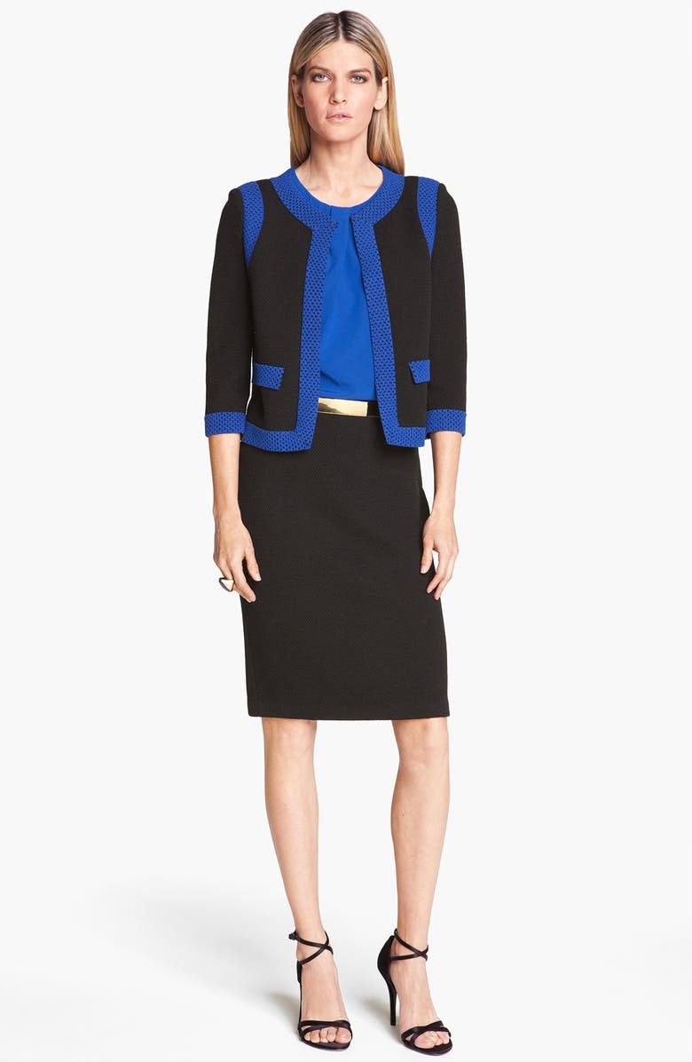 St. John Collection Mod Piqué Pencil Skirt, Alternate, color, 
