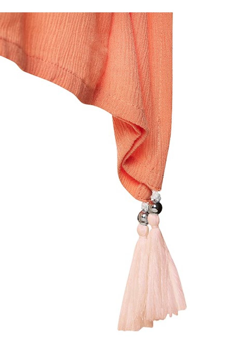 LASCANA Tassel Detail V-Neck Cover Up, Alternate, color, Papaya