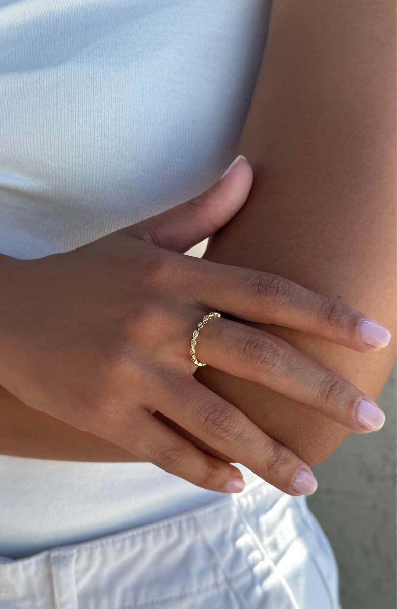 Adornia Marquise CZ Scalloped Band Ring, Alternate, color, Gold