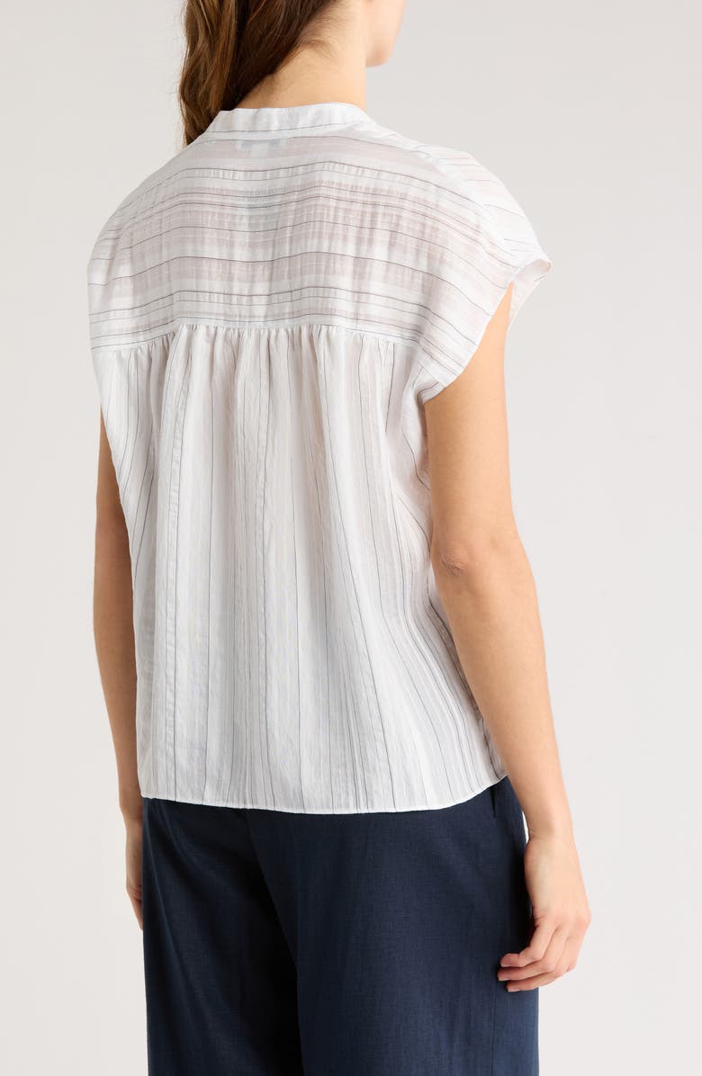 Vince Split Neck Dolman Sleeve Top, Alternate, color, Optic White/ Coastal