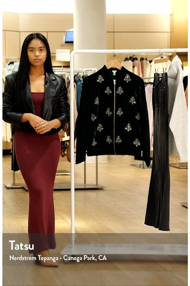 Embellished Velvet Bomber Jacket video