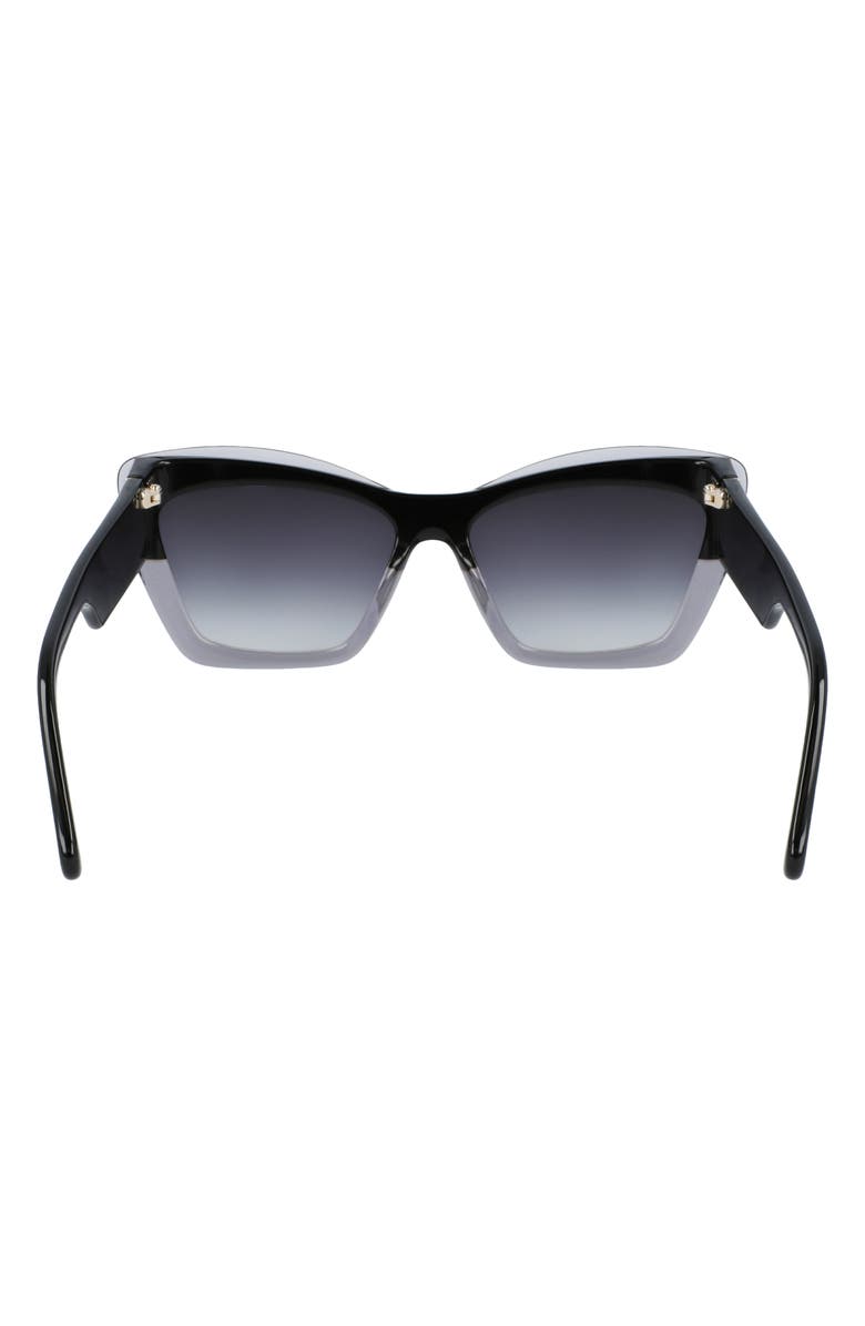 FERRAGAMO Salvatore Ferragamo Gancini 56mm Rectangular Sunglasses, Alternate, color, 