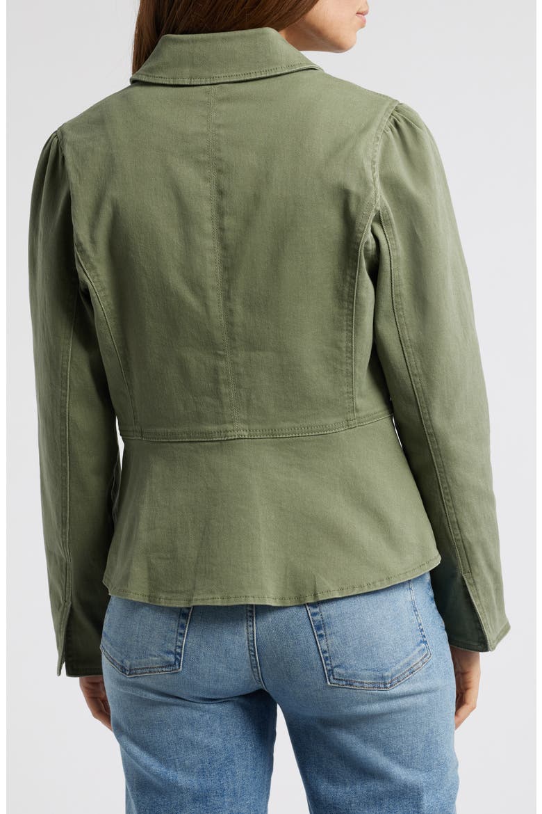 Peplum Jacket, Alternate, color, LILY PAD