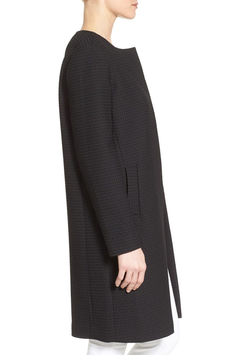 Textured Collarless Topper, Alternate, color, BLACK DOT PATTERN