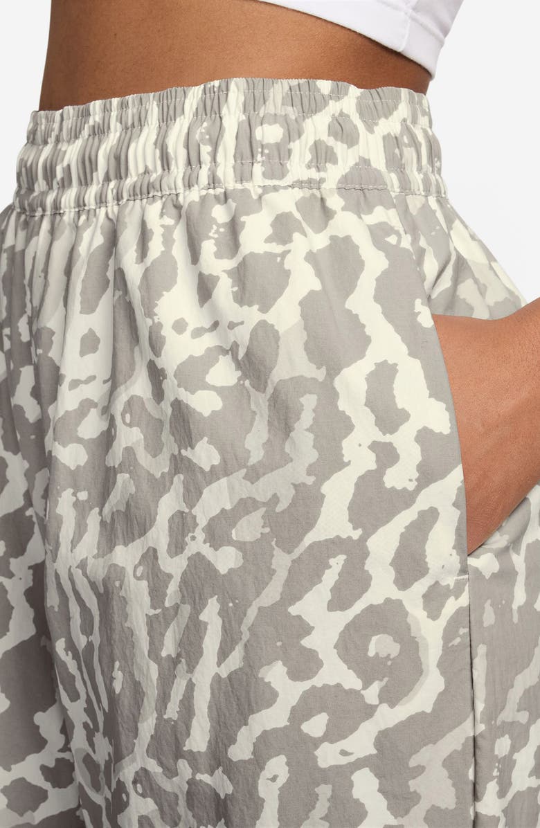 Nike Leopard Print Nylon Sweatpants, Alternate, color, College Grey/Sail