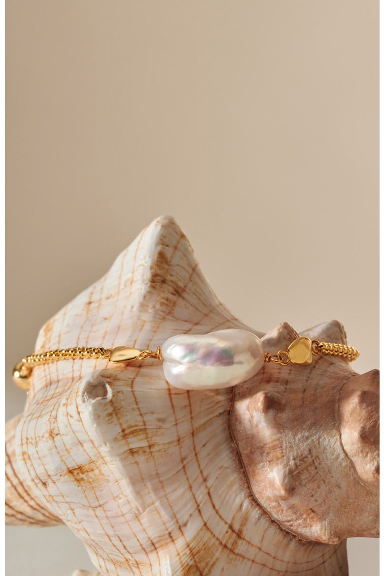 Sol Pearl Bracelet, Alternate, color, Gold