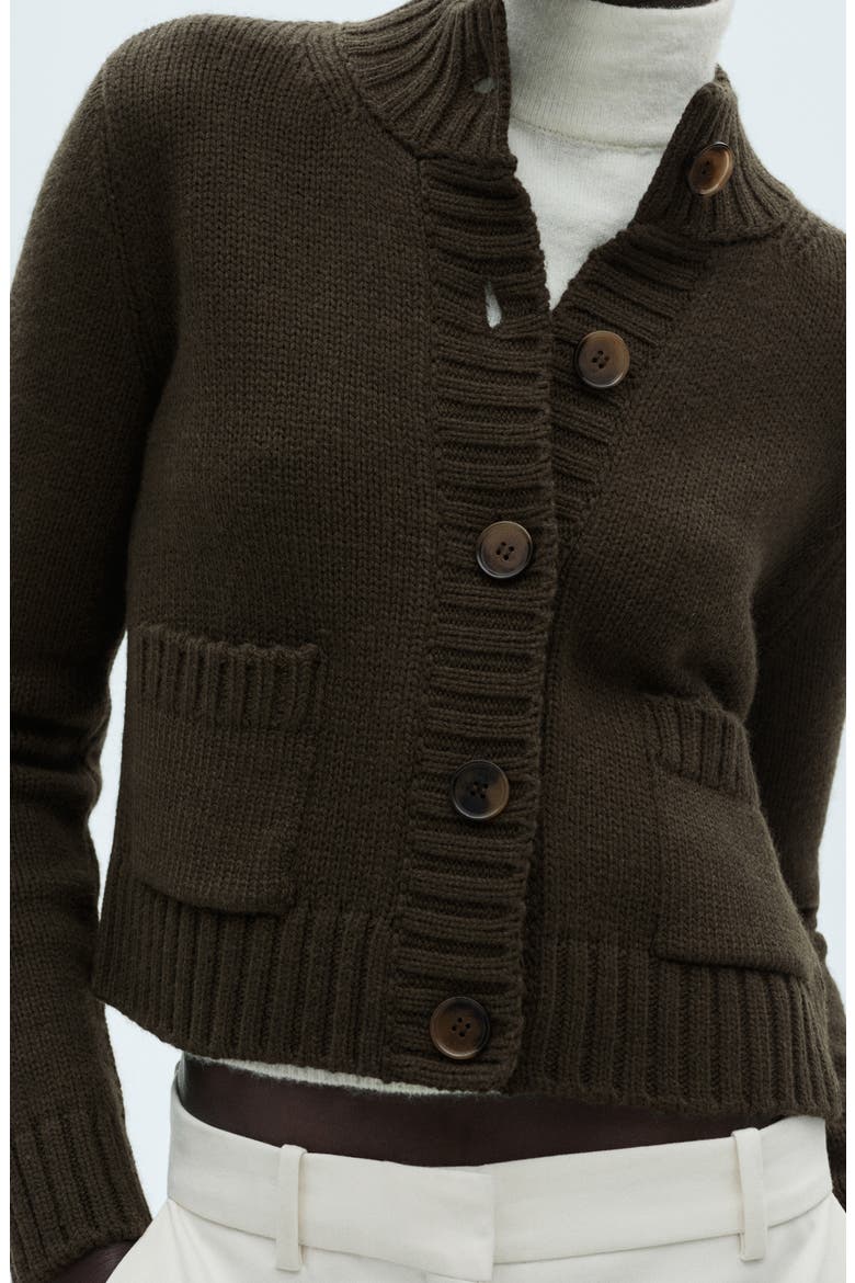 Patch Pocket Cardigan, Alternate, color, GREEN