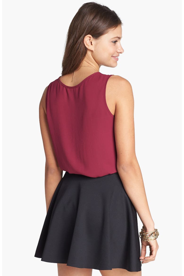 Lace Inset Tank, Alternate, color, BURGUNDY