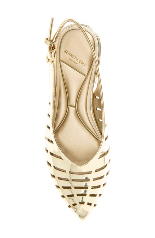 Kenneth Cole Calabra Metallic Huarache Slingback In Gold
