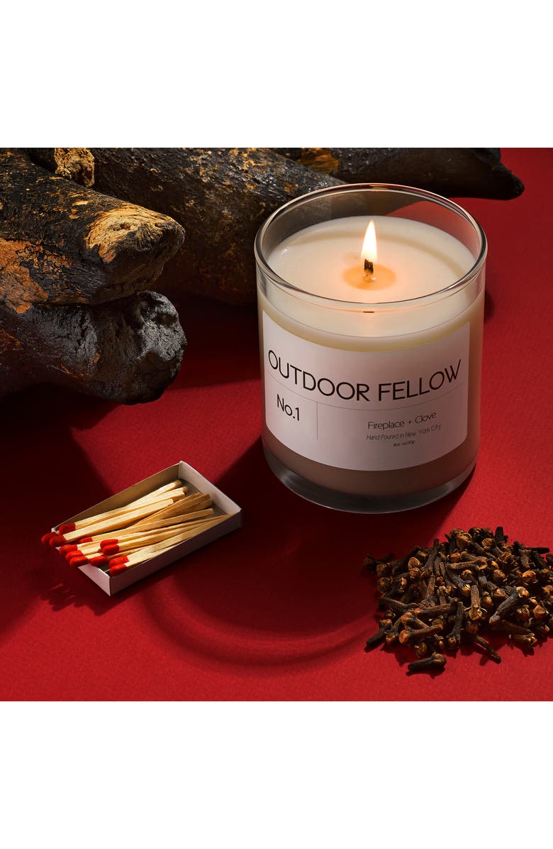 Outdoor Fellow No. 1 Fireplace + Clove Scented Candle, Alternate, color, 
