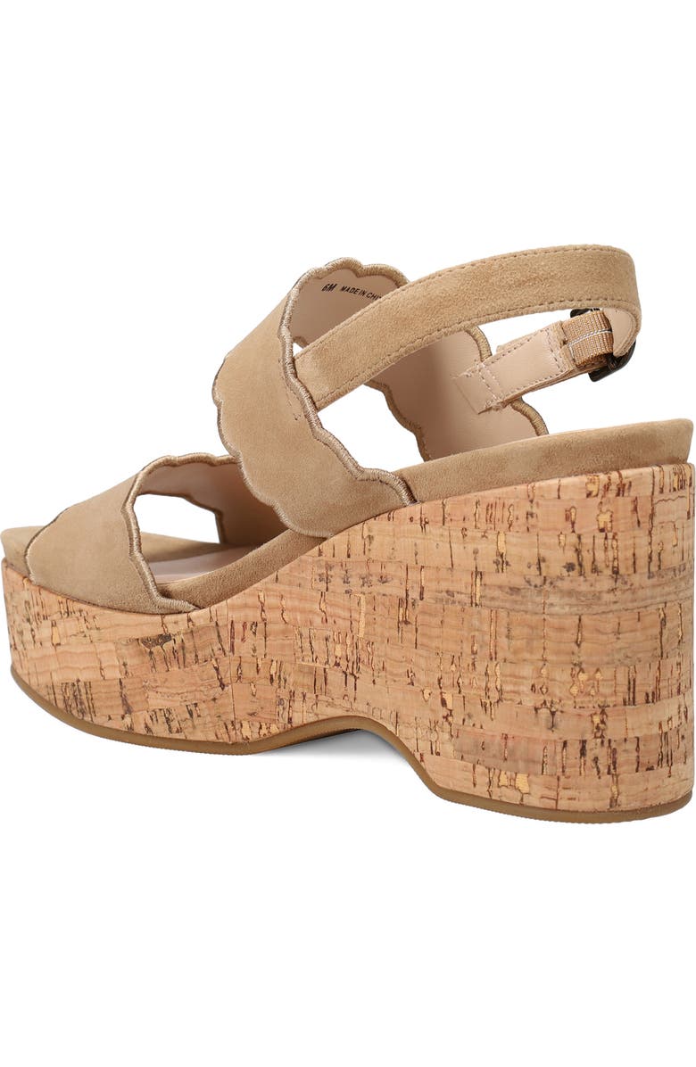 Pelle Moda Cicel Slingback Platform Wedge Sandal, Alternate, color, Fawn