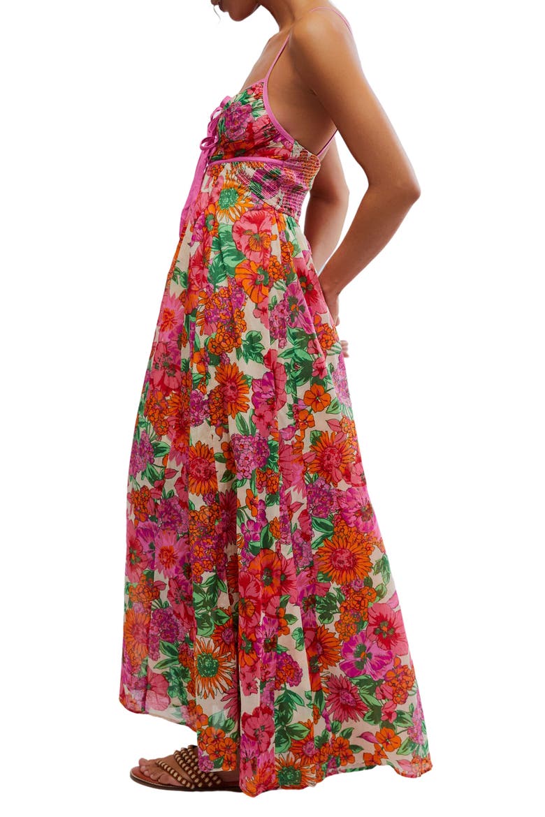 Dream Weaver Cotton Maxi Sundress, Alternate, color, IVORY/PINK COMBO