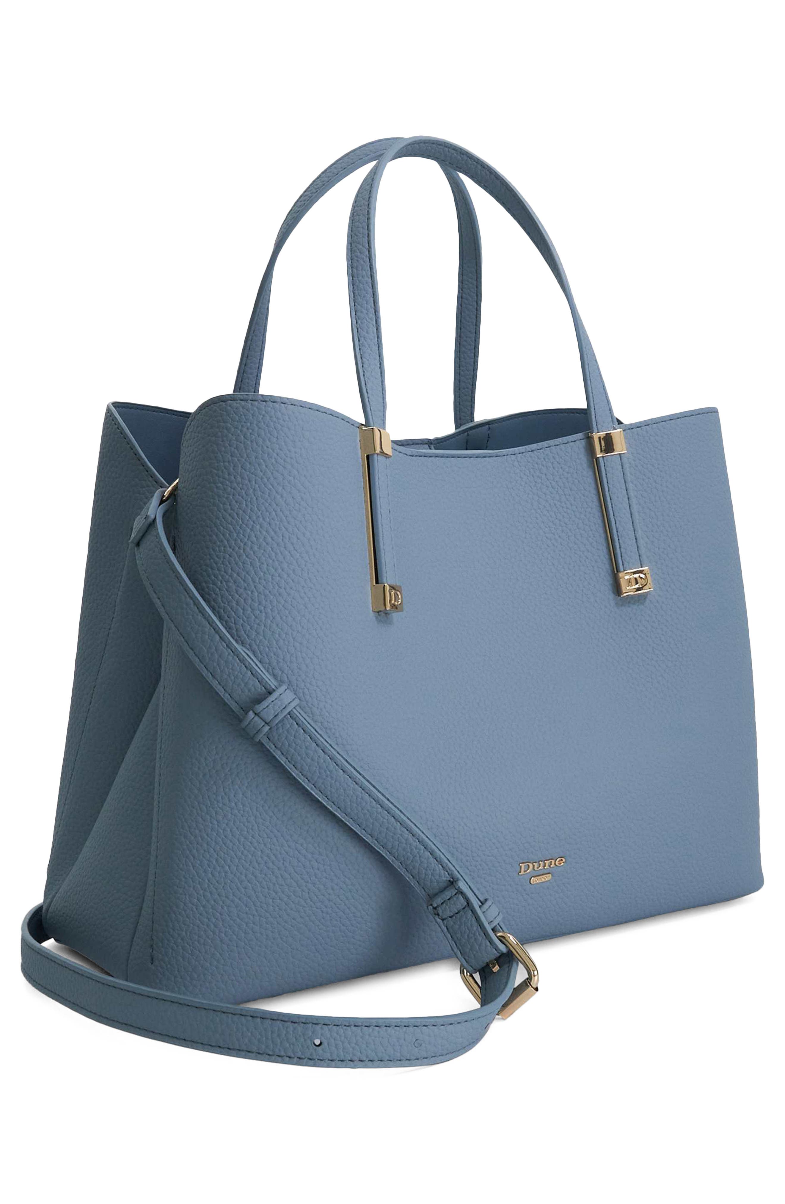 Dorrie Faux Leather Tote, Alternate, color, BLUE