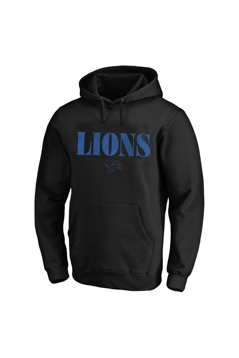Men's Fanatics Black Detroit Lions Big & Tall Relaxed Intense Rivalry Hoodie, Alternate, color, Black