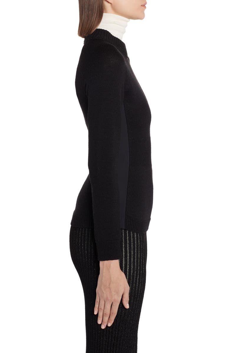Moncler Multi Contrast Wool Blend Turtleneck Sweater, Alternate, color,
