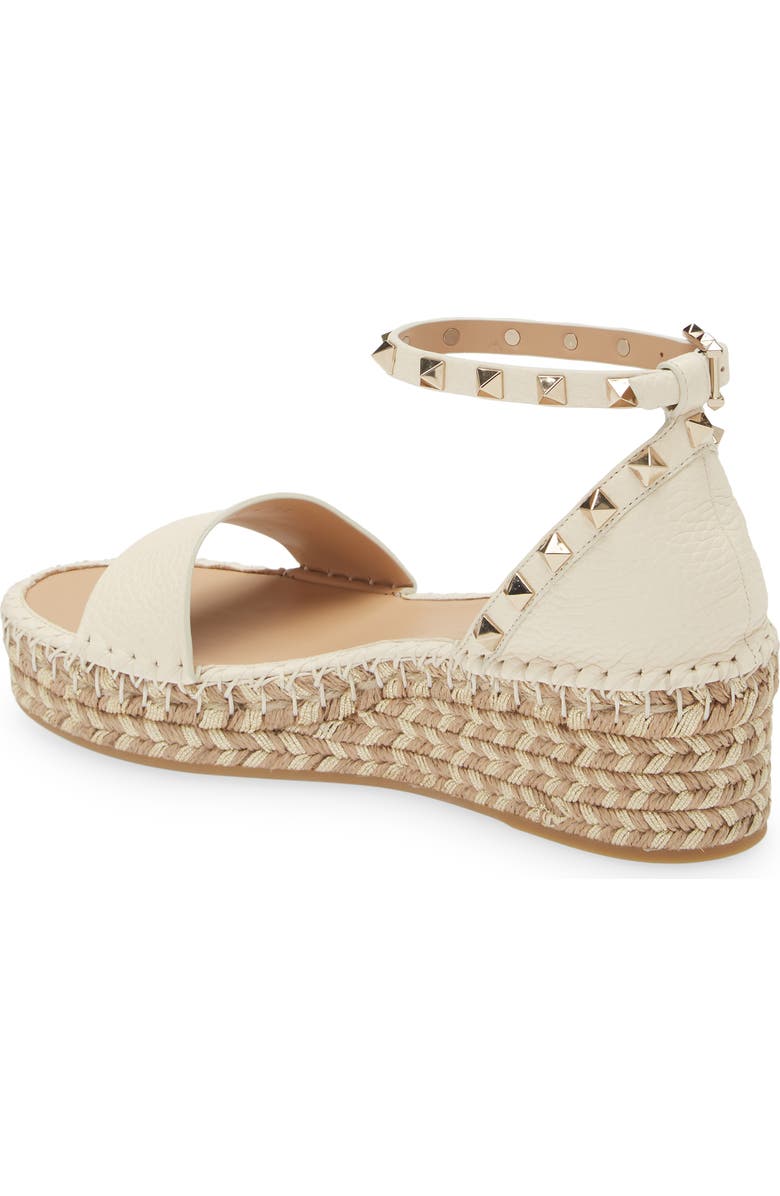 Valentino Garavani Rockstud Espadrille Platform Sandal, Alternate, color,