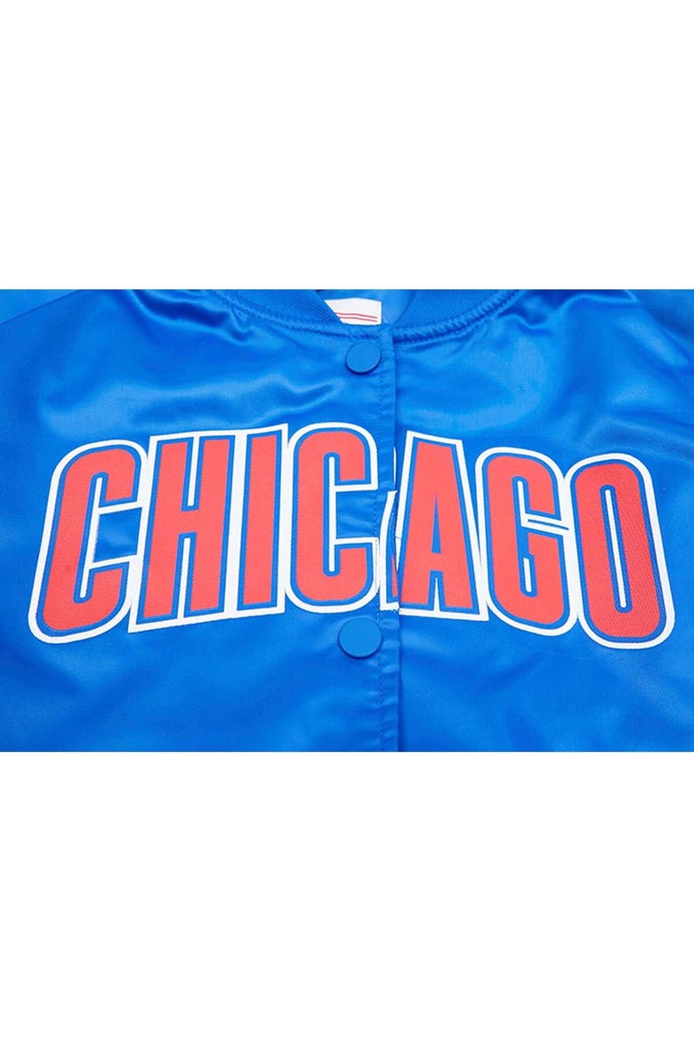 Women's Pro Standard Royal Chicago Cubs Satin Full-Snap Varsity Jacket, Alternate, color, Royal