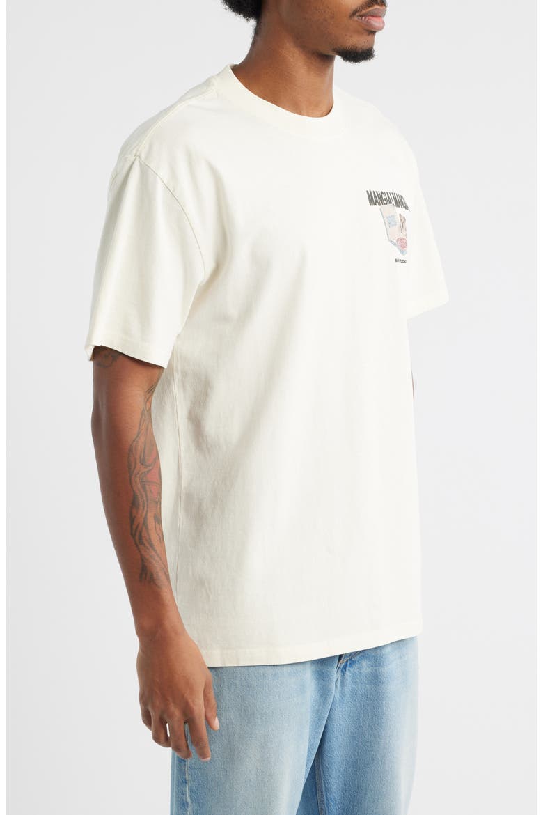 Mangia Mangia Drappo Graphic T-Shirt, Alternate, color, CREAM