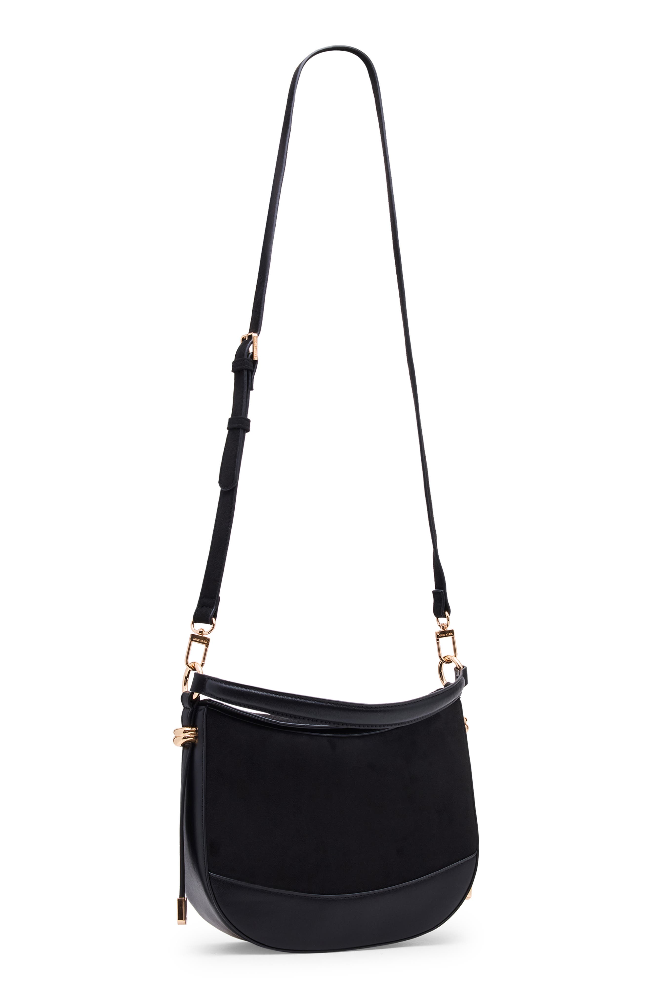 Anne Klein Convertible Shoulder Bag, Alternate, color, Black