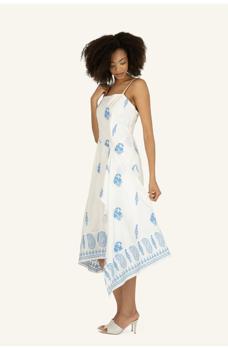 Super Natural by Secret Mission Rosetta Dress, Alternate, color, Off-White With Blue Embroidery