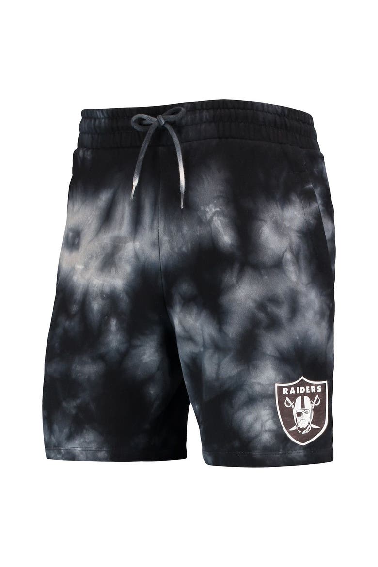 Men's New Era Black Las Vegas Raiders Tie-Dye Shorts, Alternate, color, Black