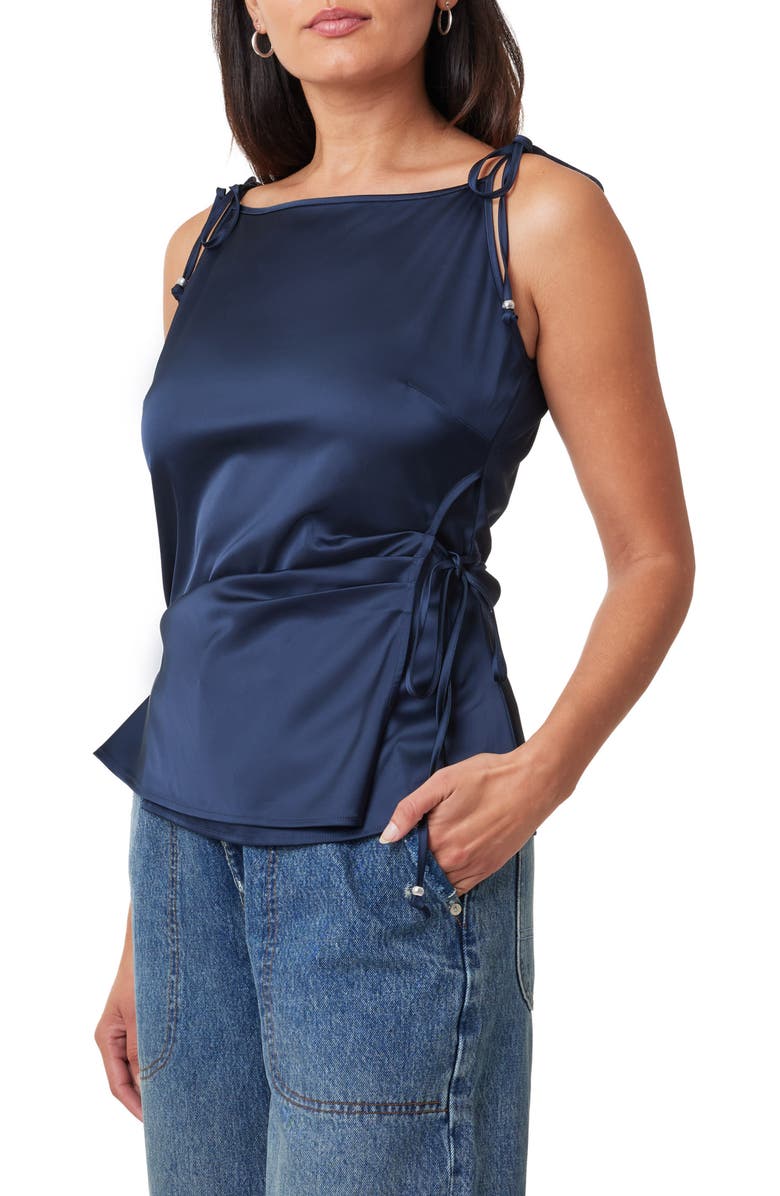 Scotch & Soda Satin Wrap Camisole, Alternate, color, Midnight Blue